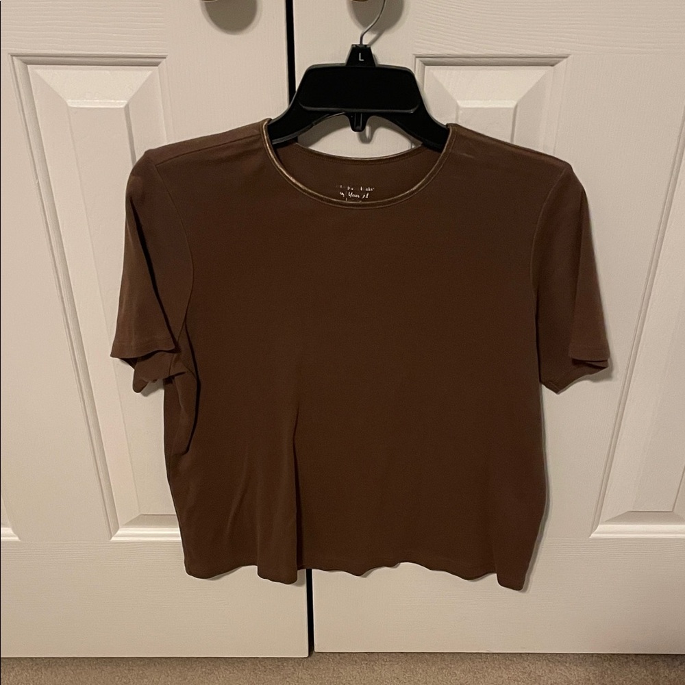 Christopher & Banks Women's Brown Casual Top Medium (Good)